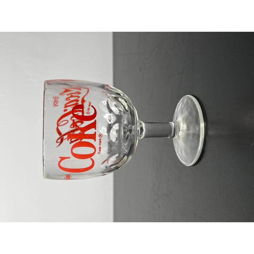 Coca Cola COKE VTG 70s Goblet Thumbprint